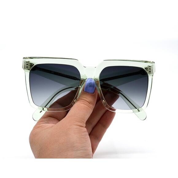 NEW CELINE PARIS CL4055IN 93B LIGHT GREEN TRANSPARENT GREY AUTHENTIC SUN… - Picture 9 of 12